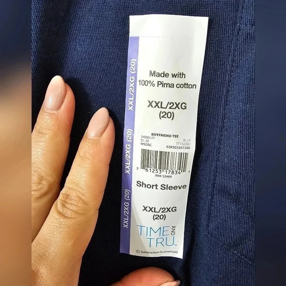 Time and Tru Pocket Tee Size XXL (20W) - Picture 3 of 3